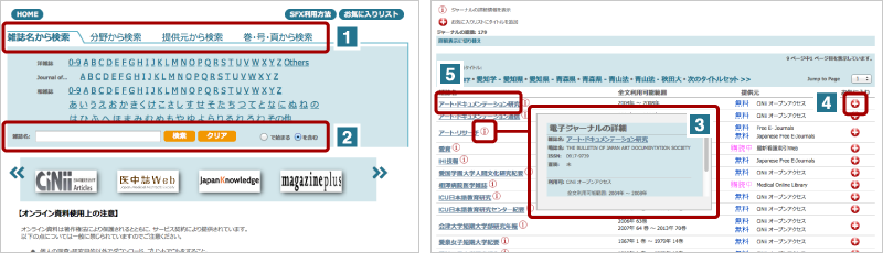 電子ジャーナルサイトの使い方